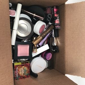 Box of High End Luxury Makeup, used and unused!