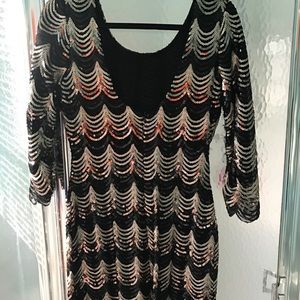 Glam Great Gatsby 1920s glitter cocktail dress!