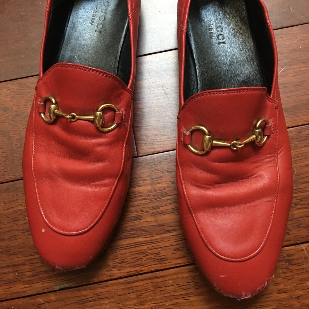 Gucci red loafers
