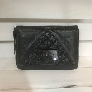 Day and Mood braided zipped leather wallet