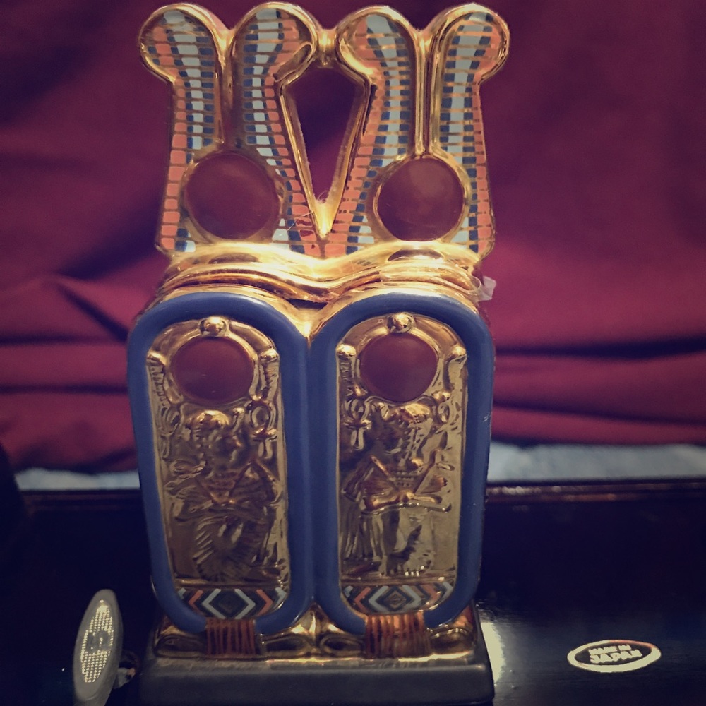 Cartouche Shaped Egyptian Box Franklin Mint 24kt