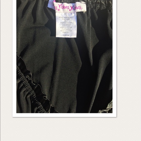 ❤️Wishes Wishes Wishes Y2K Black Puff Sleeve Dress Size M - Picture 5 of 5