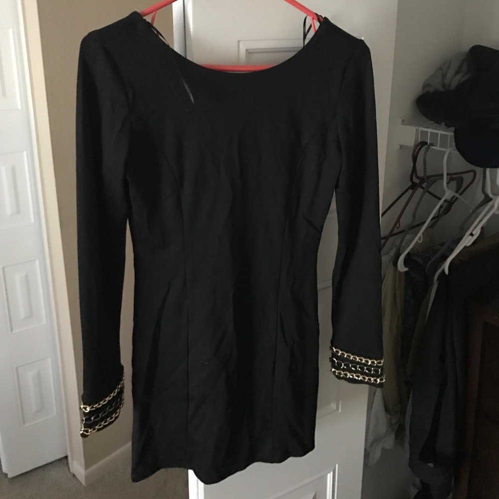 Windsor mini black dress w/ scoop back