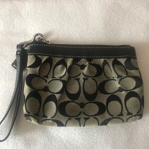 REAL Coach black wristlet