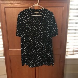Polka dot ruffled shirt