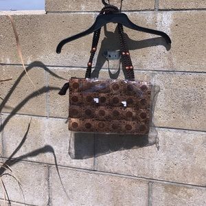 🆕 BROWN PURSE HAND SHELLED TOGETHER👜