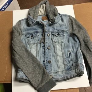 AMERICAN EAGLE DENIM AND SWEATSHIRT JACKET MED