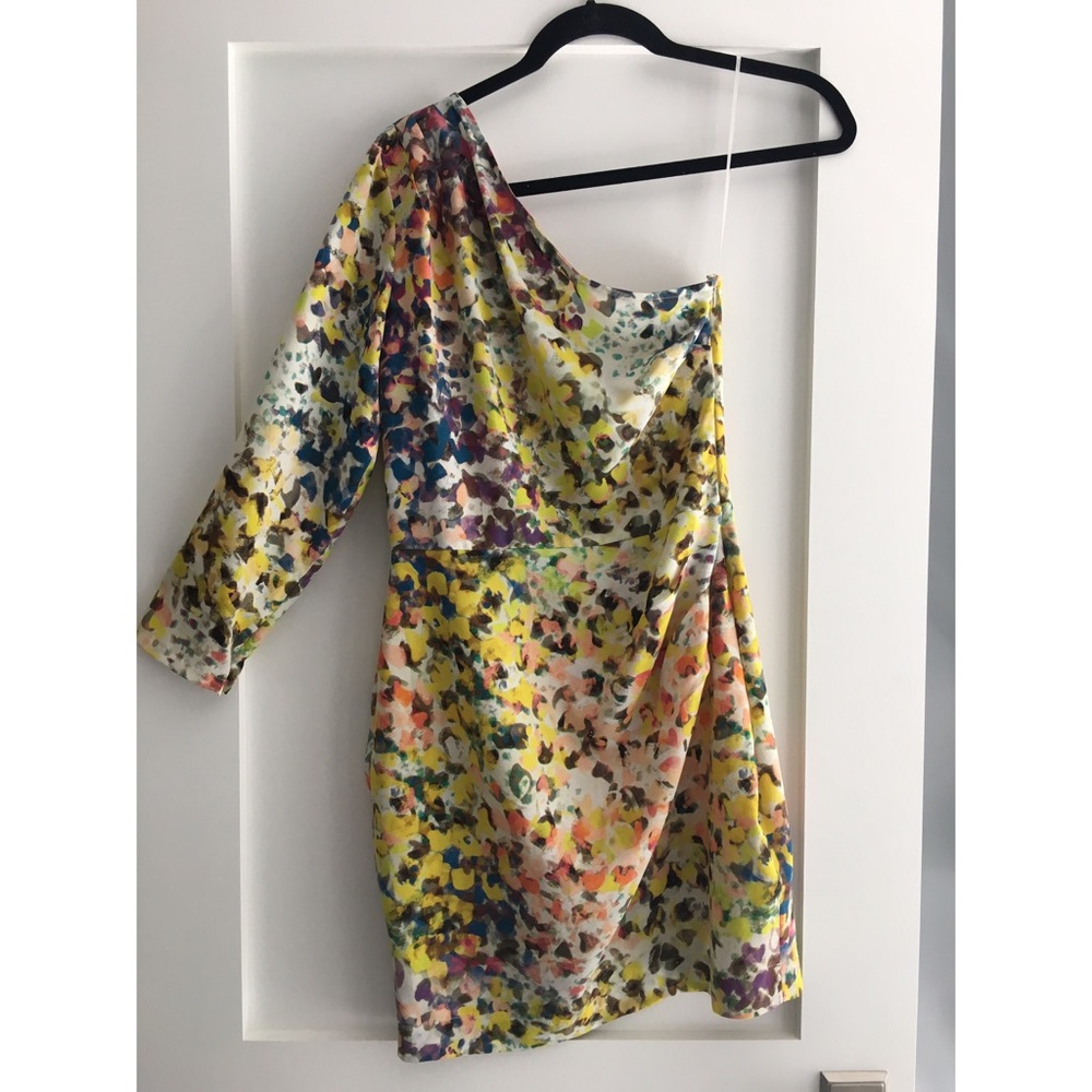 Bec & Bridge One Shoulder Floral Dress