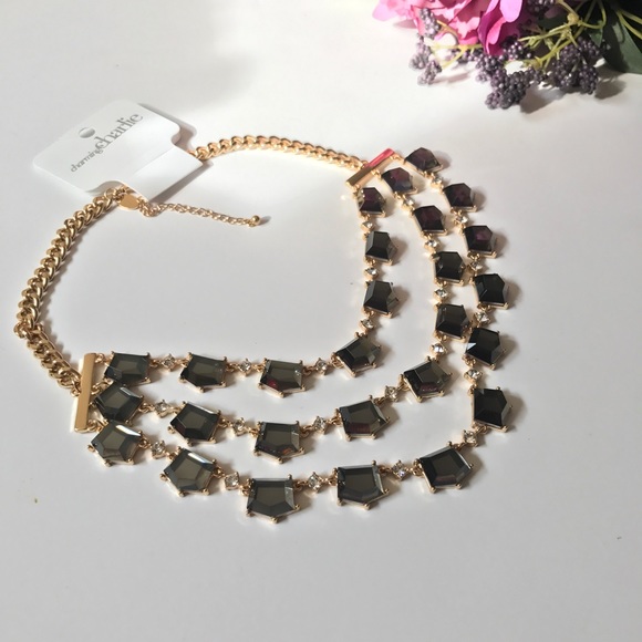 Sale Charming C. gold chain&gray pentagon necklace - Picture 2 of 7