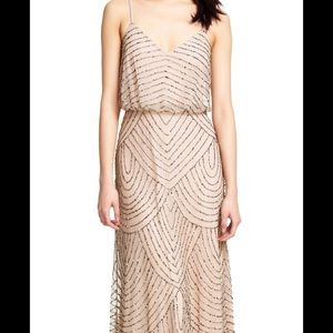 Adrianna Papell Art Deco Beaded Blouson Gown