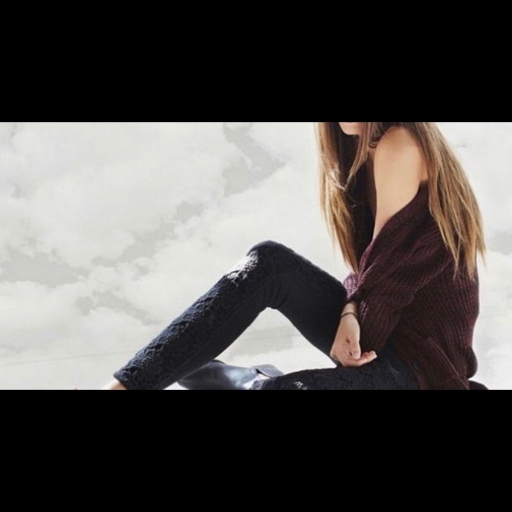 LF CarMar Black lace jeans