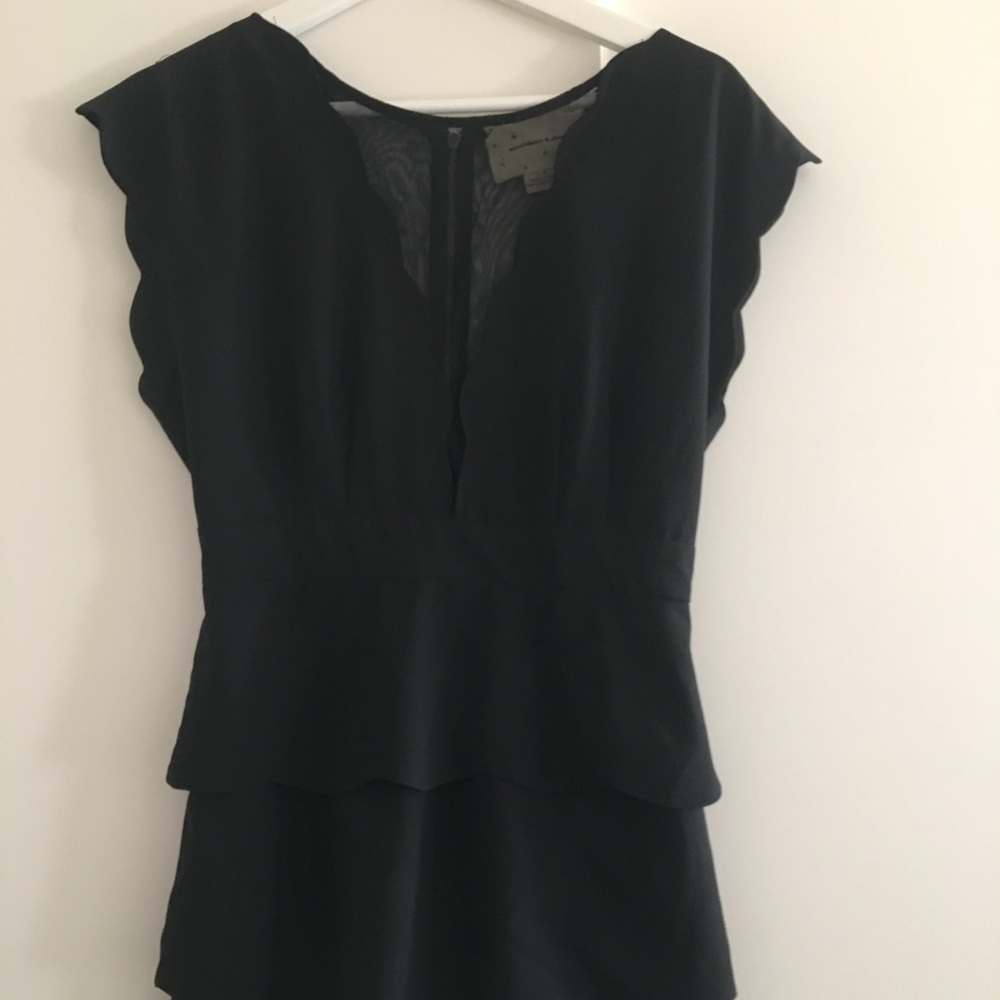 Urban Outfitters scallop black dress