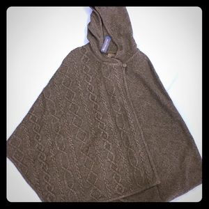 Pendleton hooded sweater cape. One size.