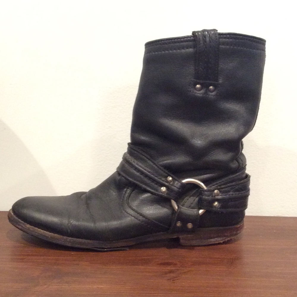 Black Frye Harness Boots