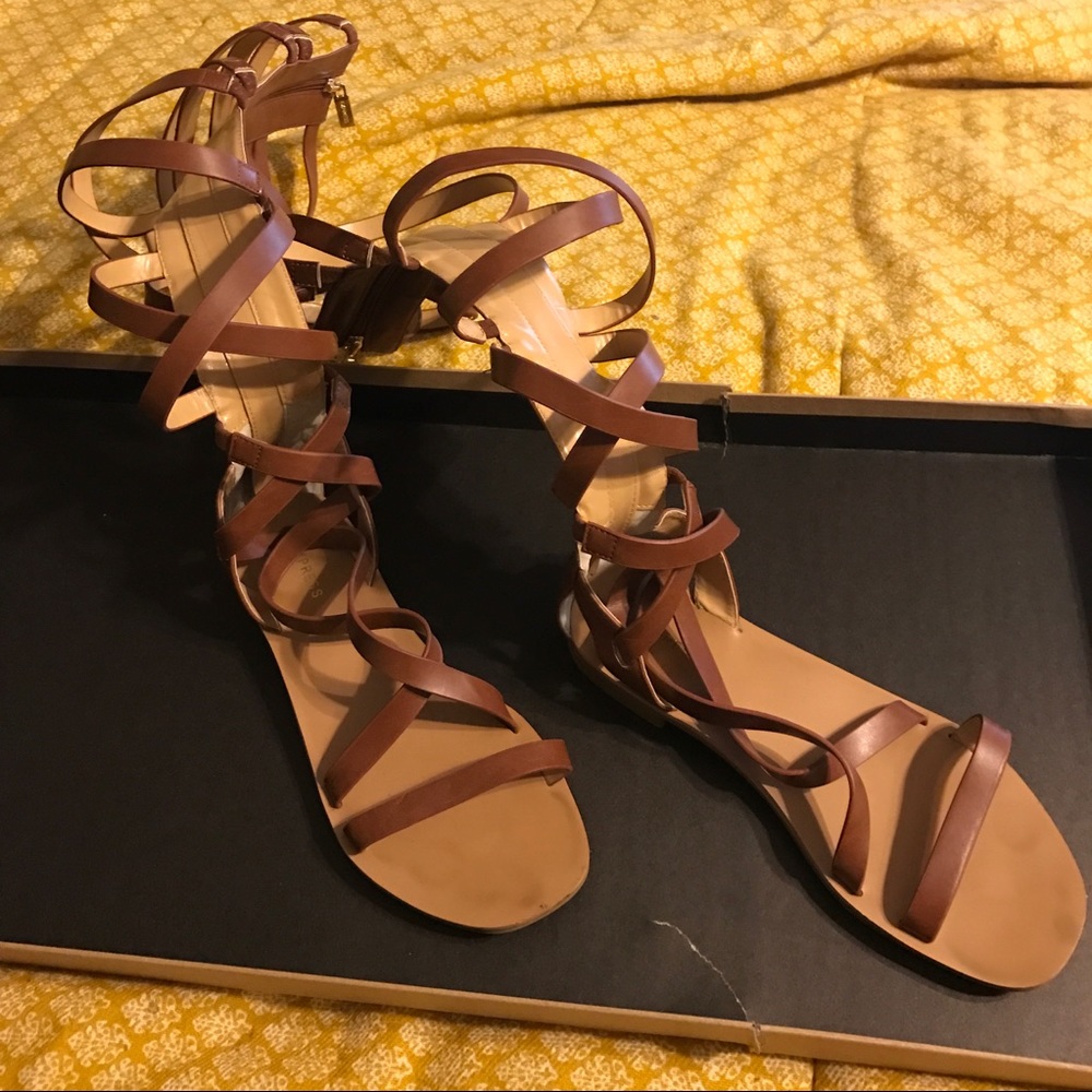 Express brown gladiator sandals