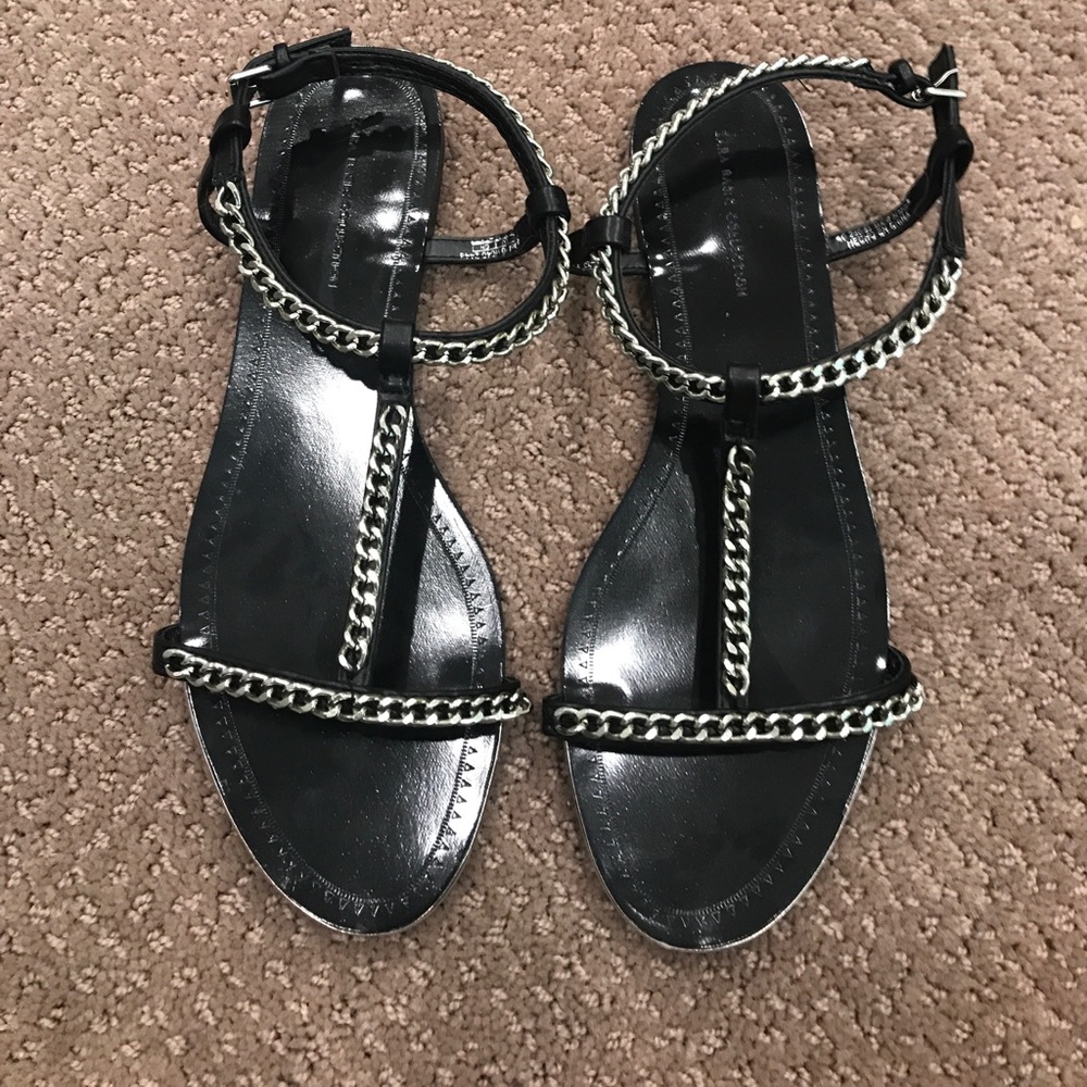 zara chain link sandals
