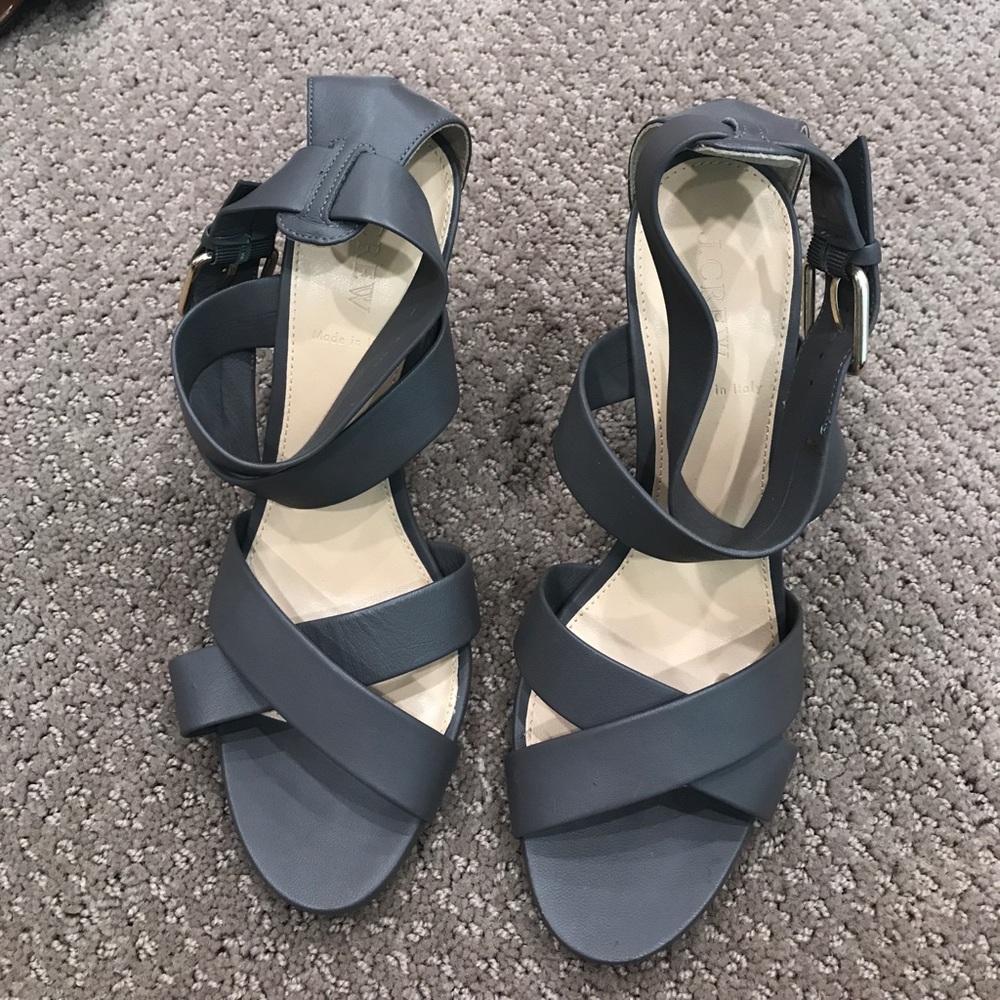 j crew heeled sandals
