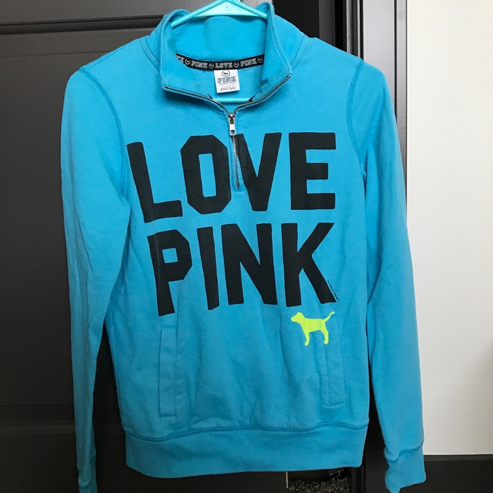 VS Pink Half Zip Sweater