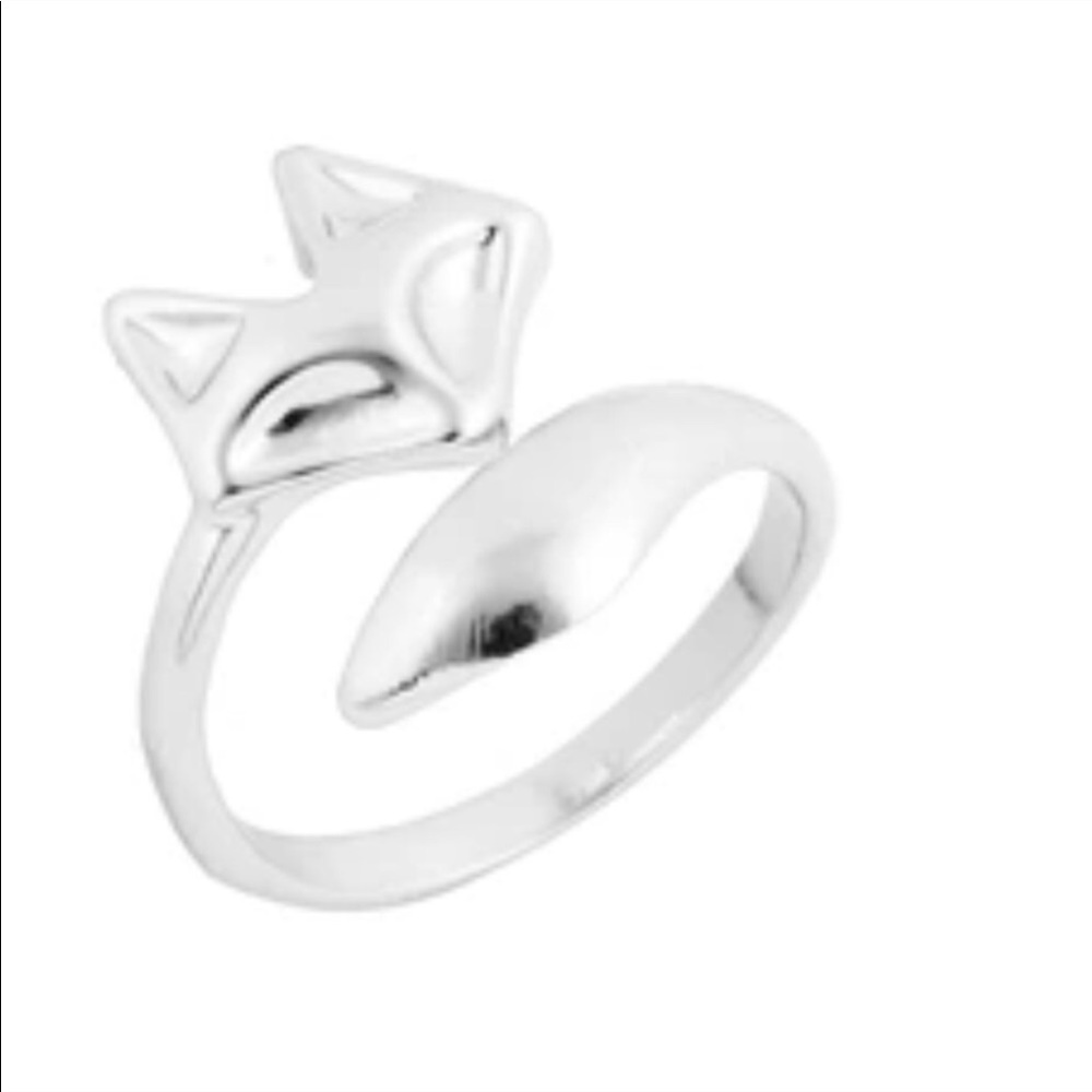 Sterling fox  🦊 wrap around ring.