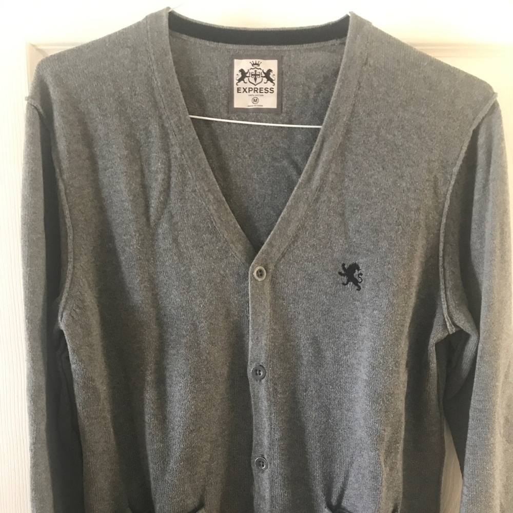 Express Men - Gray Cardigan | Size: M