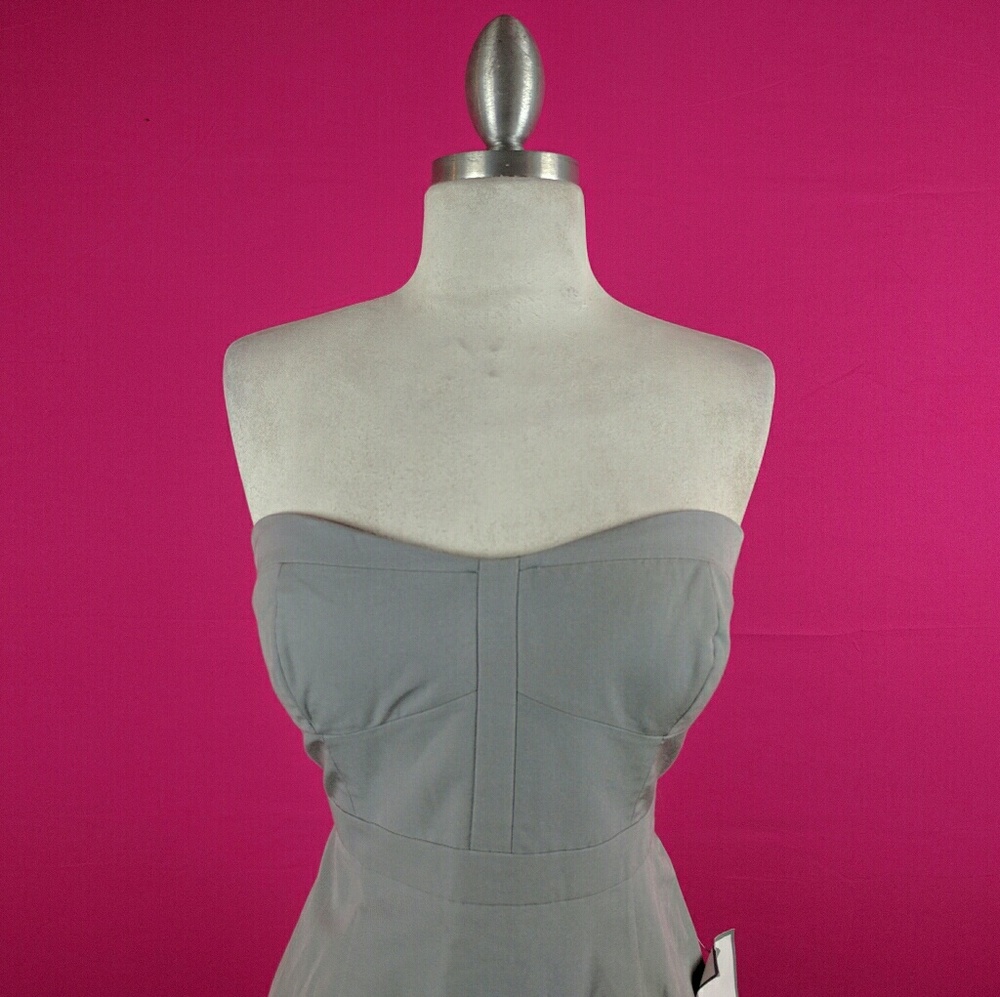 @ NWT J.Crew size 6 gray strapless dress Sundress - Picture 3 of 5