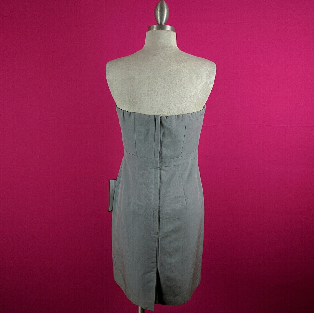 @ NWT J.Crew size 6 gray strapless dress Sundress - Picture 4 of 5