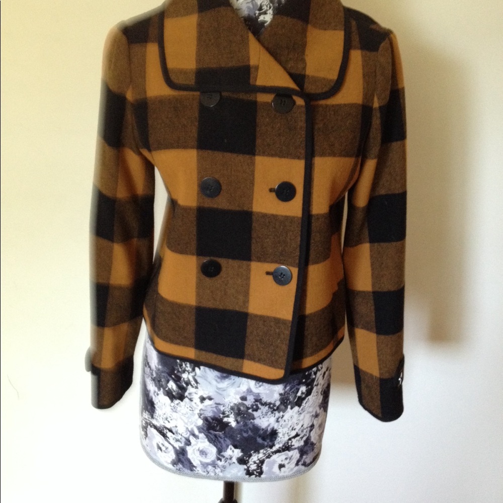 ANN TAYLOR LOFT buffalo plaid jacket