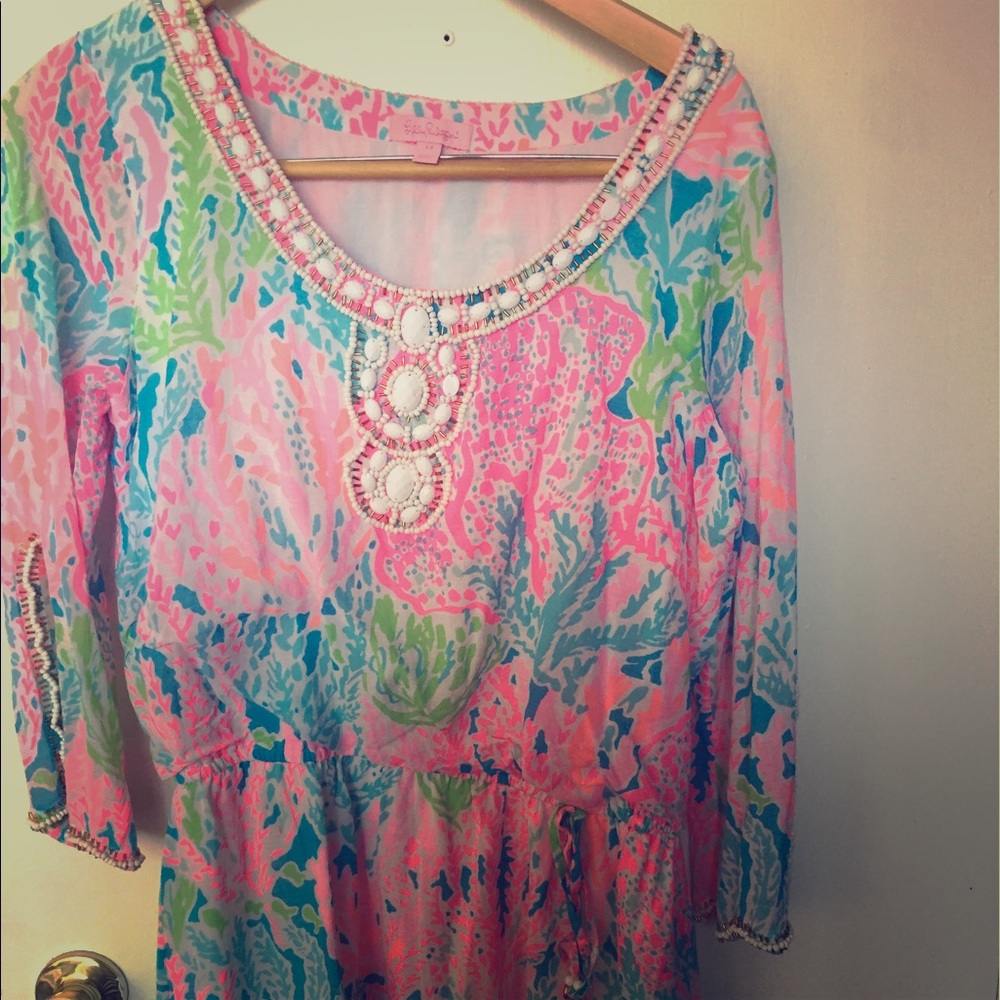 Lilly Pulitzer LS beach dress/cover up