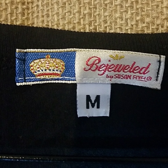 Bejewled black "Harley" t-shirt medium - Picture 4 of 5