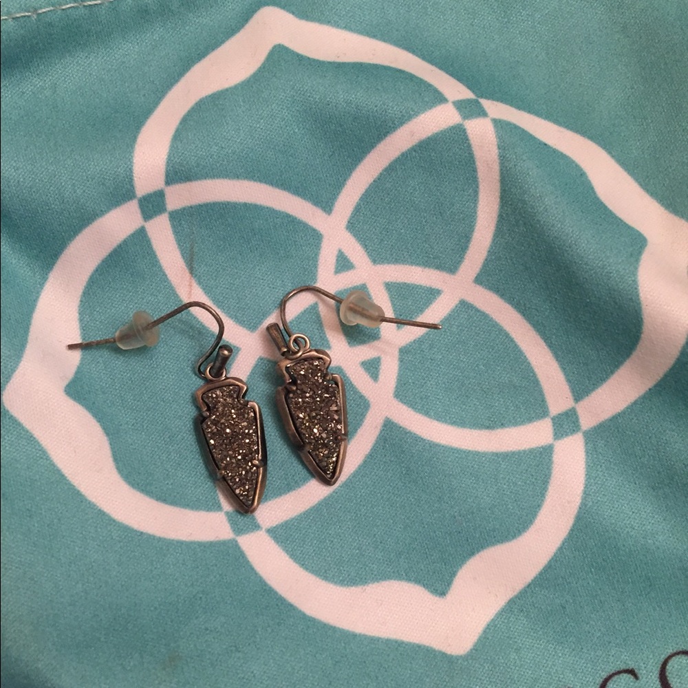 Gray Druzy earrings