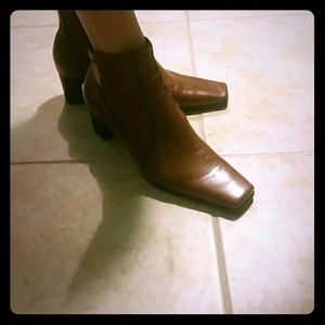 Franco Sarto Soft Beige Ankle Boots
