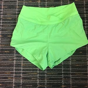 Bright green Lululemon shorts