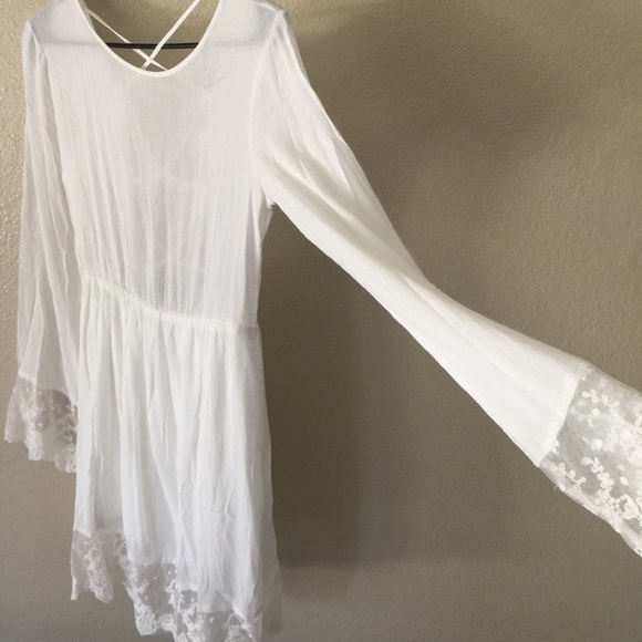 Re-Stocked!! BOHO Lace Trimmed Dress🦋 - Picture 5 of 7