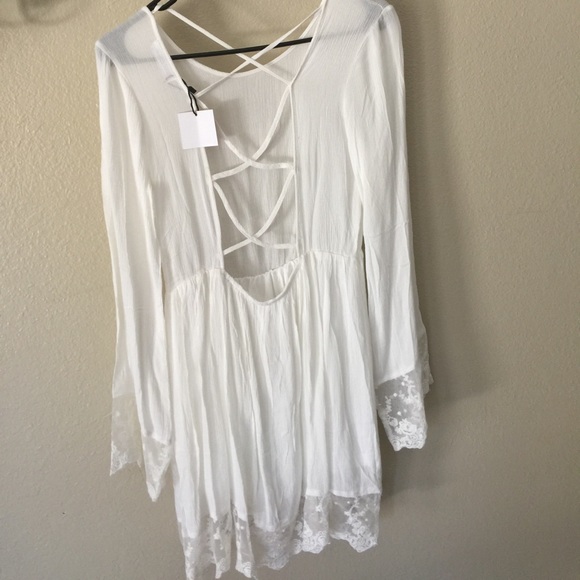 Re-Stocked!! BOHO Lace Trimmed Dress🦋 - Picture 7 of 7