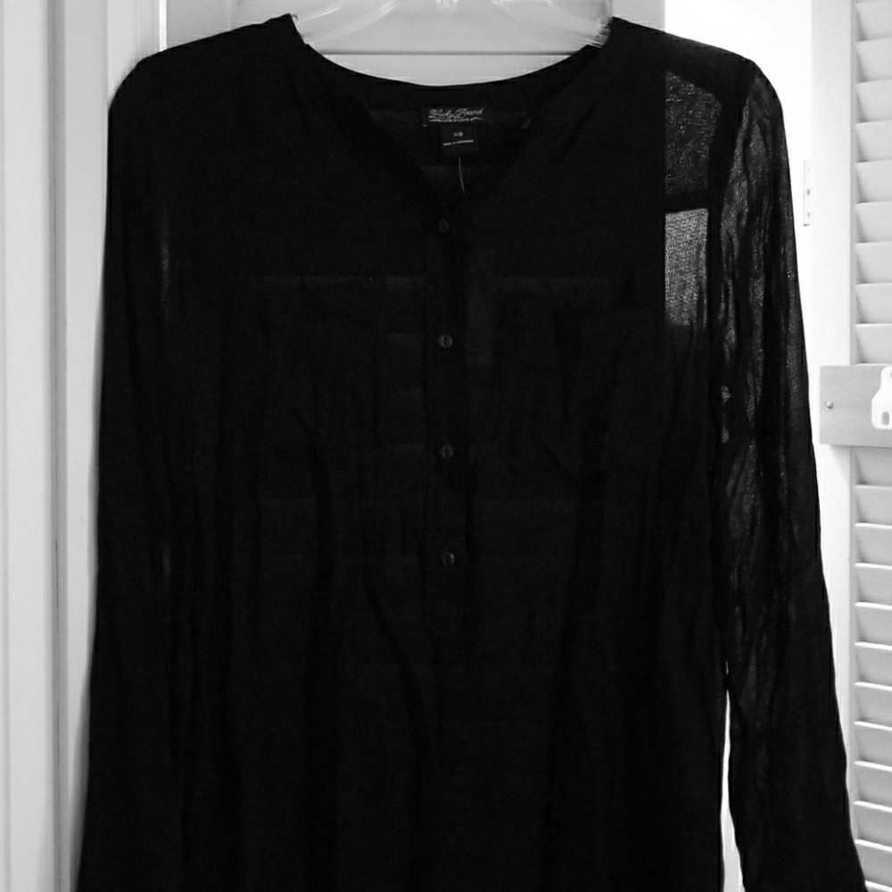 Lucky Brand Buttoned Crepe Tunic