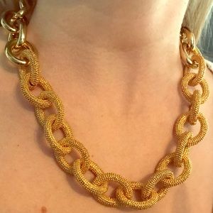 Banana Republic Gold Paved Link Necklace