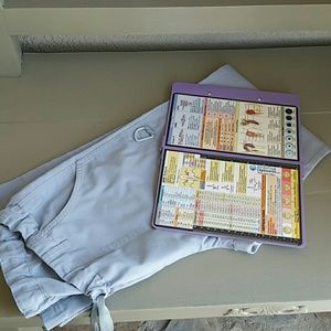 Cherokee workwear scrub pants & whitecoat clip