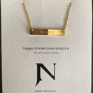 Jook and Nona 18kt gold plated necklace "Happy"