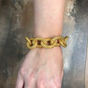 Banana Republic Gold Paved Chain Link Bracelet