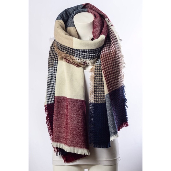 New Arrival- Plaid Blanket Scarf - Picture 4 of 4