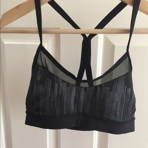 Lululemon Black Sports Bra with Mesh Pannel