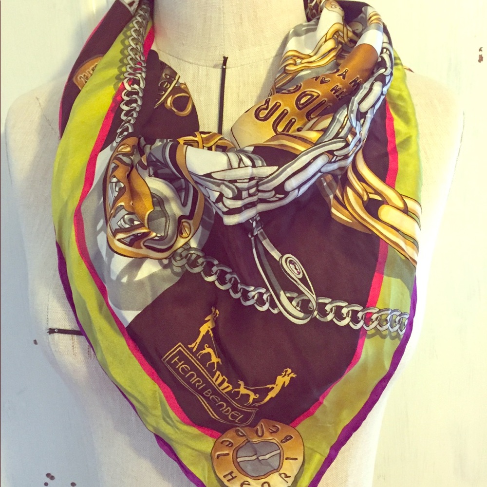 Henri Bendel silk squat scarf
