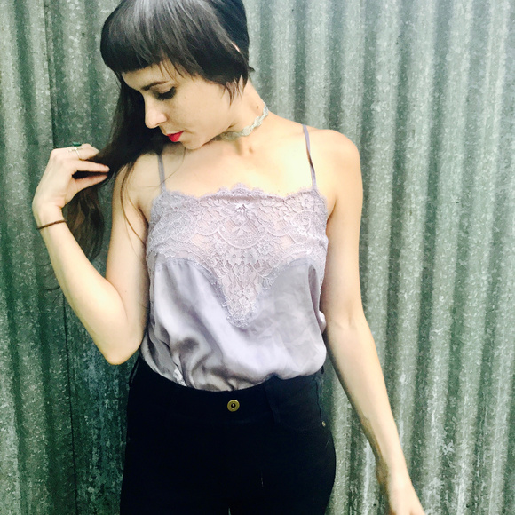 Victoria's Secret Other - Victorias Secret Camisole Lavender Lace Silk