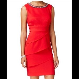 Connected Apparel Red Women's Size 8 Dress