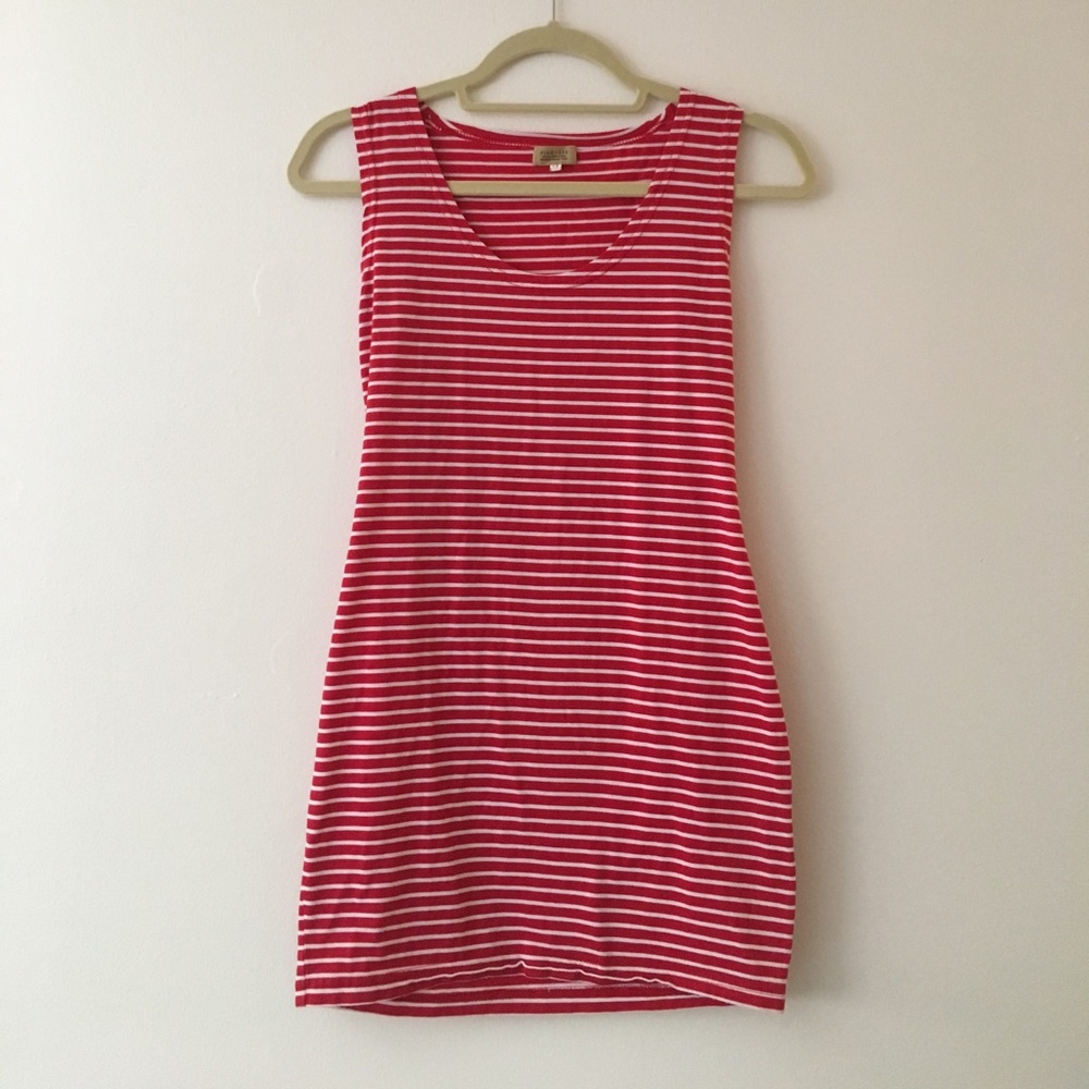 Red & White Striped Beach Dress!