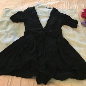 Black deep v romper from princess Polly