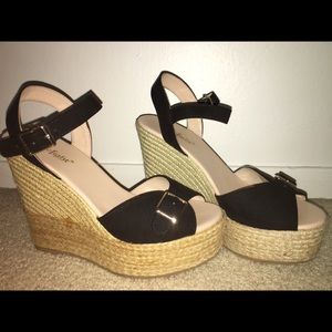 Cute little black wedges