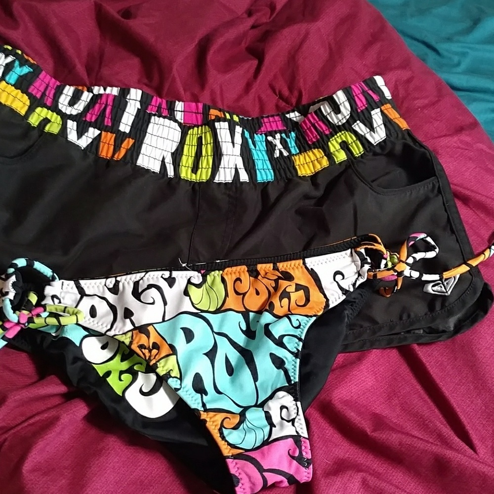 Roxy bikini bottom and board shorts