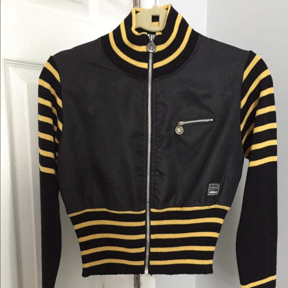 Versace motorcycle jacket type sweater