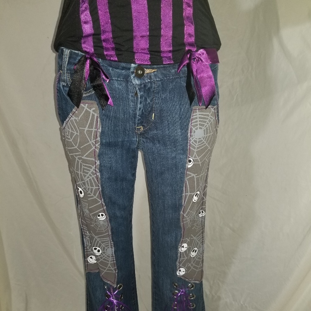 Revamped Nightmare Before Christmas Lace Up Pants
